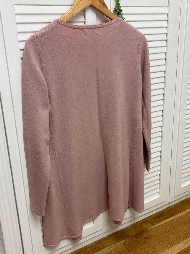 Chaqueta larga rosa Mona talla única