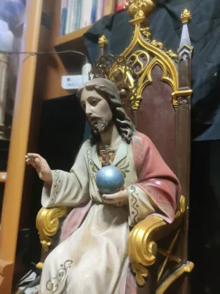 Corazón de Jesús entronizado grande 77cm.