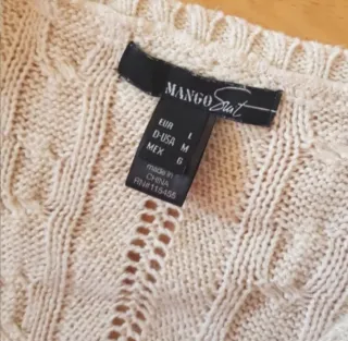 Jersey punto trenzado talla L beige