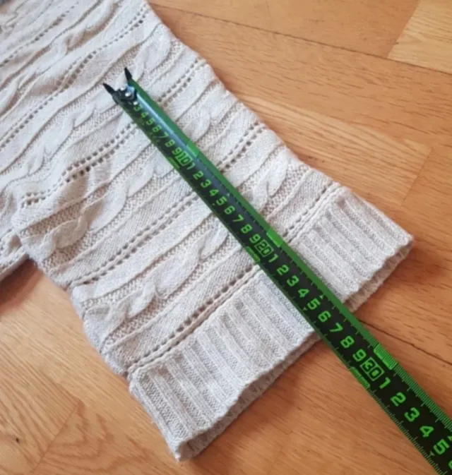 Jersey punto trenzado talla L beige