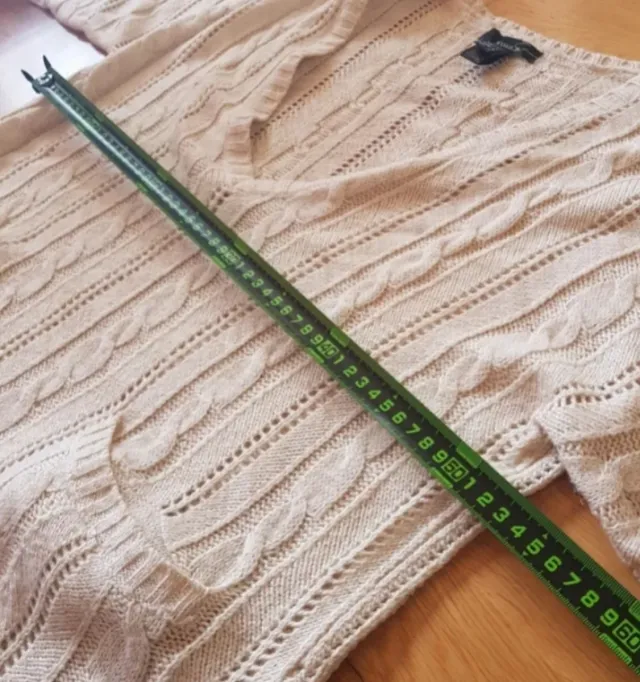 Jersey punto trenzado talla L beige