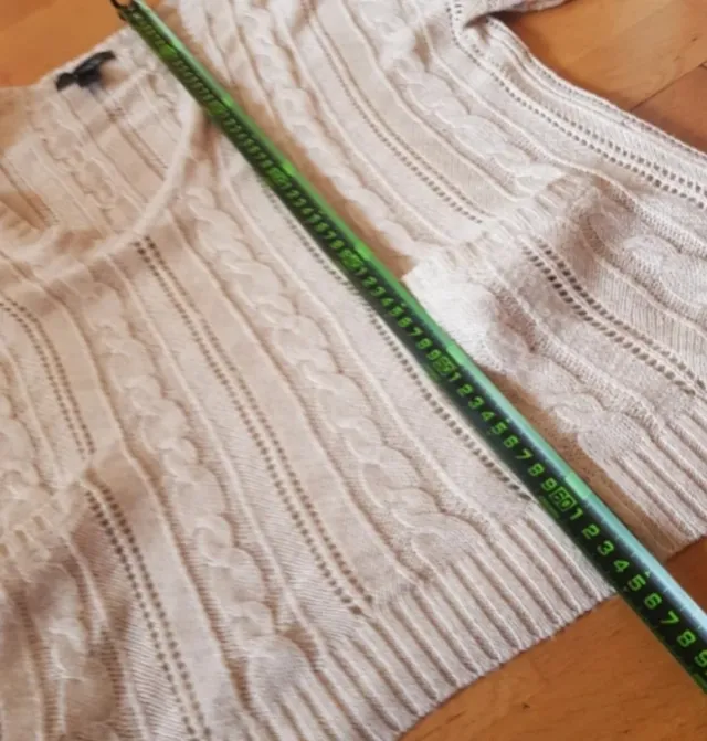 Jersey punto trenzado talla L beige