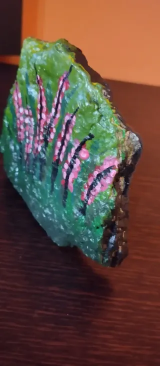 Pietre dipinte a mano.fiori e natale