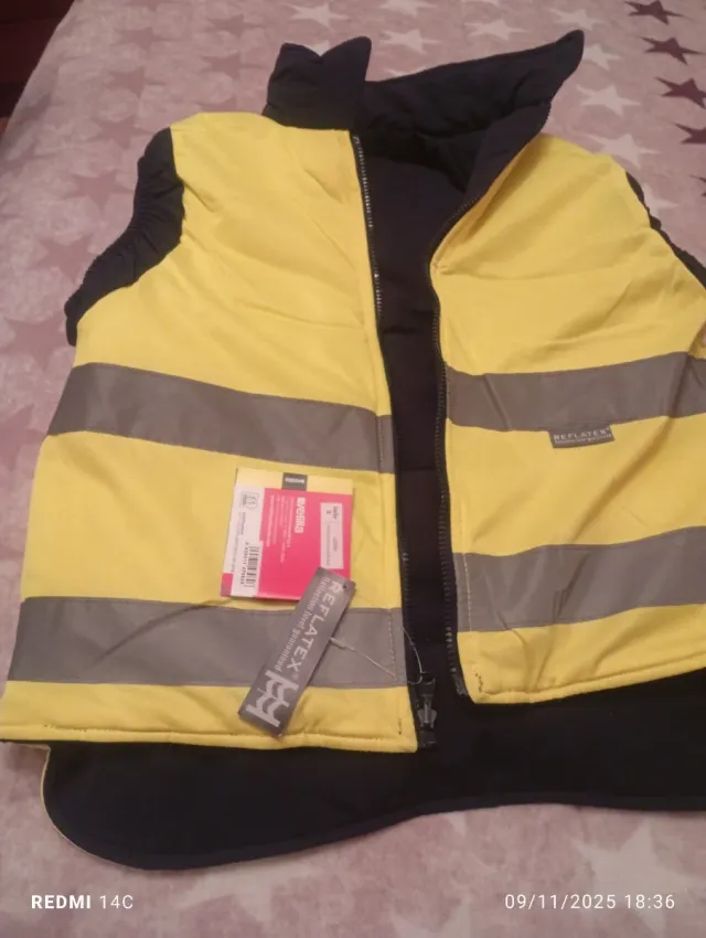 Chaleco negro y amarillo talla S