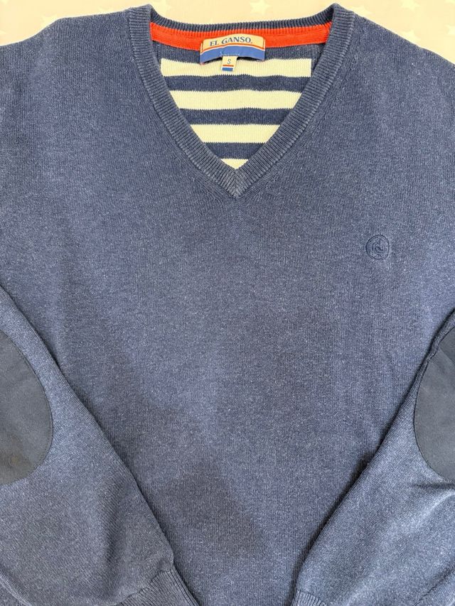 Jersey El Ganso Azul con Parches