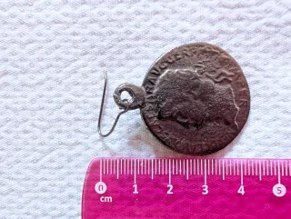 Pendientes estilo moneda con perfil