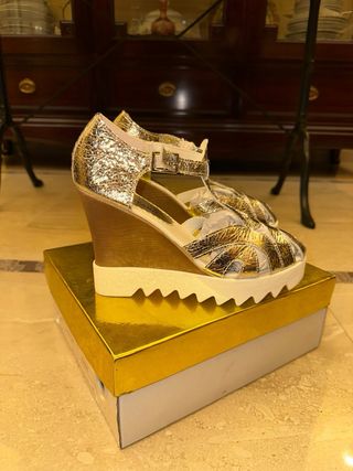 Sandali donna TULIPANO oro/argento