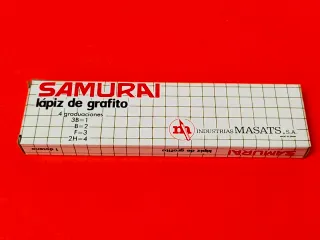Caja de lápices de grafito Samurai ,12 unidades