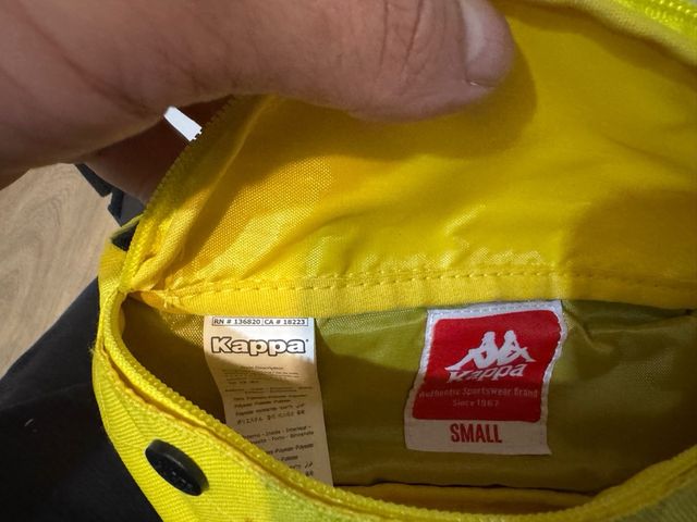 Borsa a spalla Kappa gialla e nera