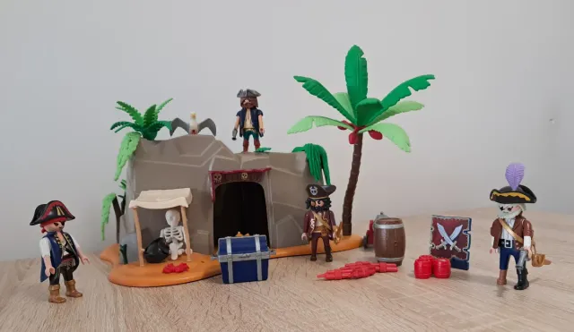 Lote Playmobil Piratas Isla Tesoro