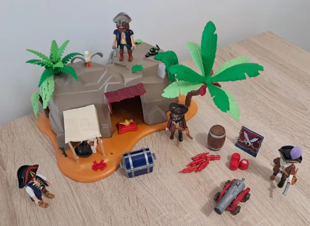Lote Playmobil Piratas Isla Tesoro