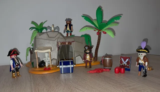 Lote Playmobil Piratas Isla Tesoro