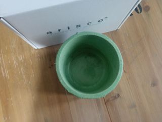Copri Vaso, pezzo in Cemento Rustico Verde Tondo