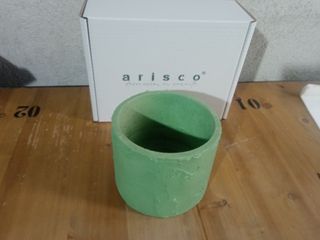 Copri Vaso, pezzo in Cemento Rustico Verde Tondo