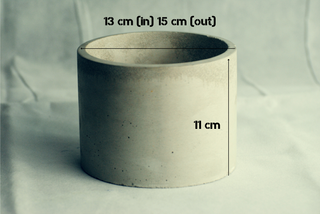 Copri Vaso, pezzo in Cemento Rustico Verde Tondo
