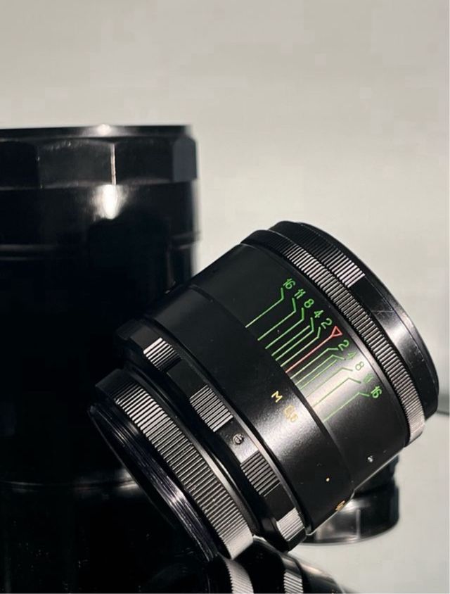 Helios 44-2 Diafragma Cinza-Azul