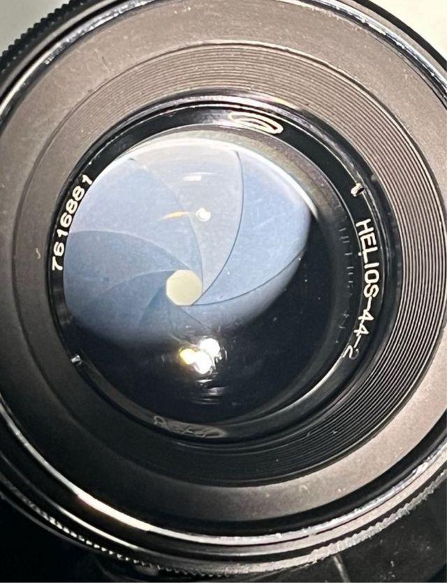 Helios 44-2 Diafragma Cinza-Azul