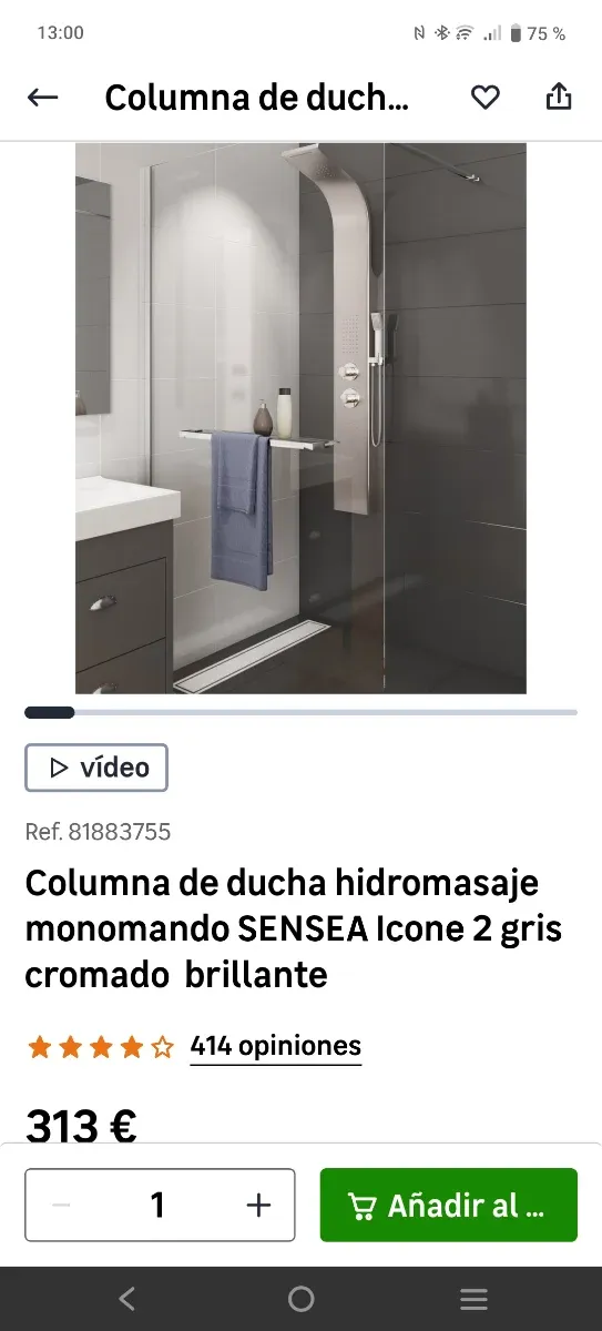 Columna de ducha hidromasaje