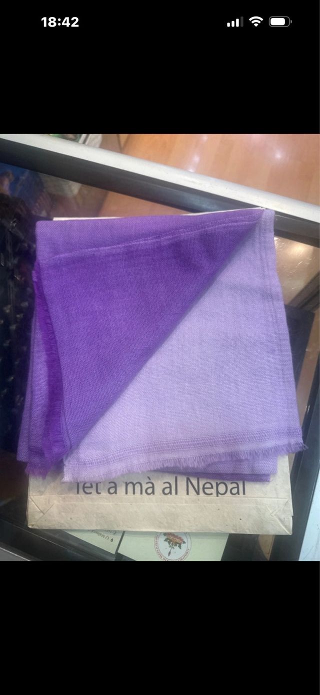 Fular Pashmina Cachemira Morado