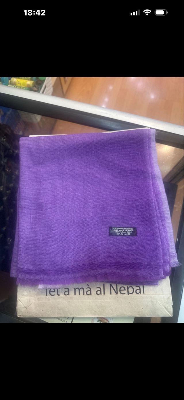 Fular Pashmina Cachemira Morado
