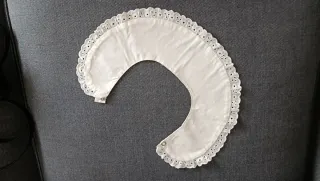 Cuello para jersey blanco y beige