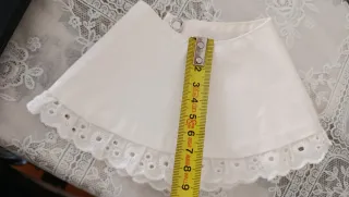 Cuello para jersey blanco y beige