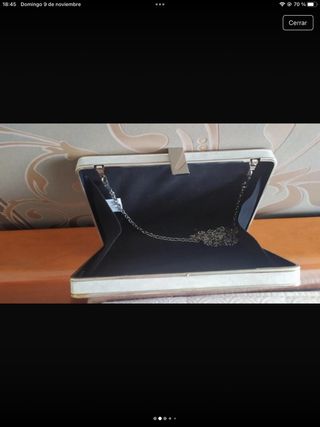 Cartera de fiesta plateada