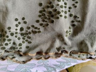 Falda midi gasa topitos verde s/m