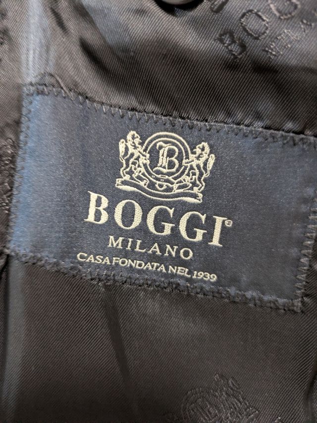 Americana Boggi Milano Talla 48 Azul