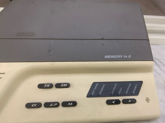 Segreteria telefonica SIP vintage beige/grigio