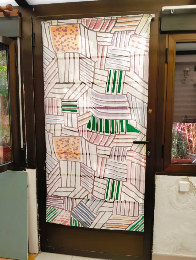 Puerta aluminio bronce cristal climalit abatible