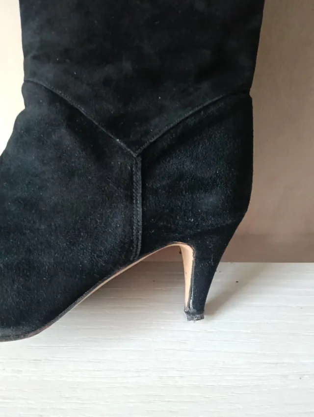 Botas altas piel mujer negras vintage Talla 39