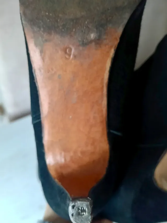 Botas altas piel mujer negras vintage Talla 39