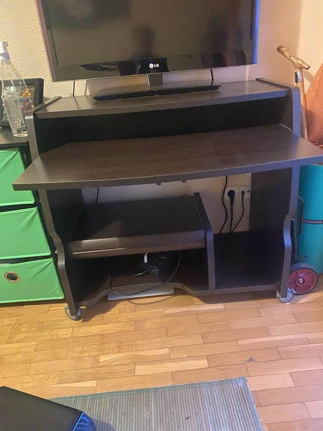 Mesa Ordenador Extensible Madera Marrón