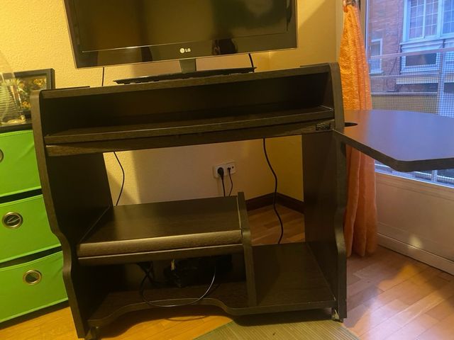 Mesa Ordenador Extensible Madera Marrón