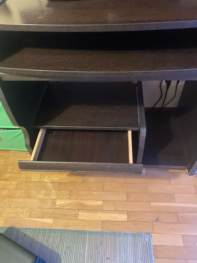 Mesa Ordenador Extensible Madera Marrón