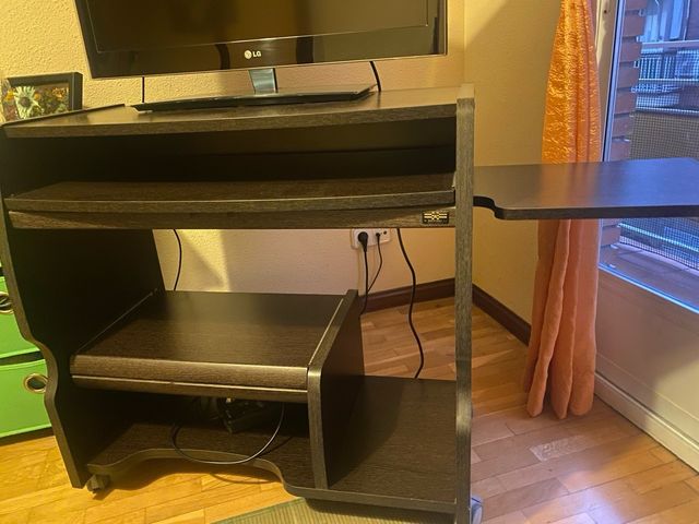 Mesa Ordenador Extensible Madera Marrón