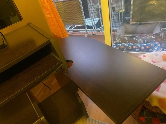 Mesa Ordenador Extensible Madera Marrón