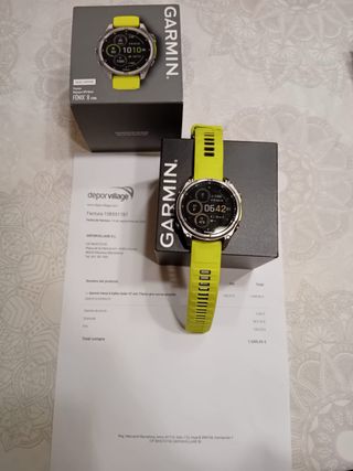 Garmin Fenix 8 Solar 47mm Plata/Amarillo