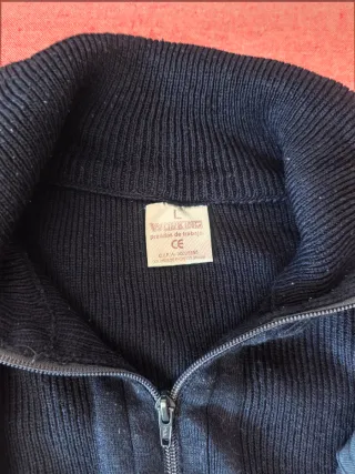 Jersey de trabajo azul con cremallera