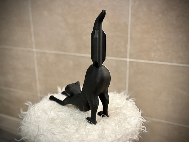 Portarrollos de papel con forma de gato