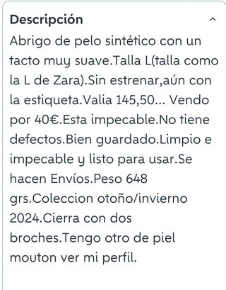 Abrigo de pelo negro