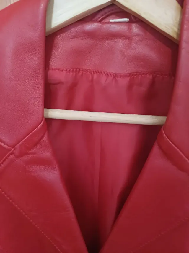 Chaqueta cuero rojo Talla S