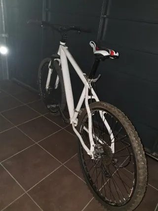 Bicicleta de montaña blanca