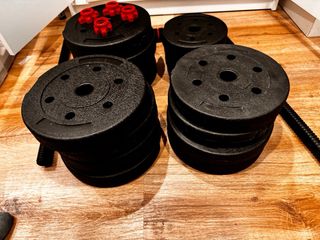 Juego Mancuernas Ajustables 40kg + Barra