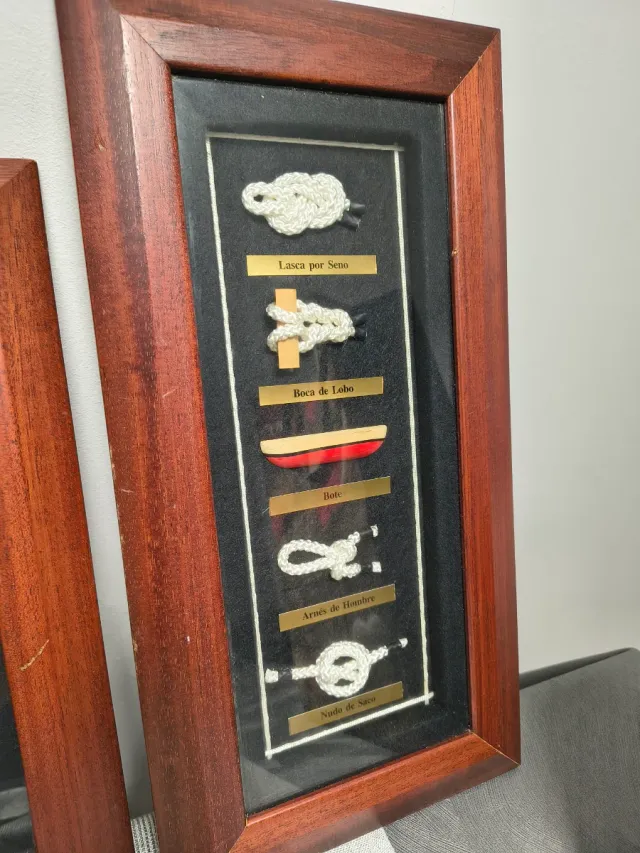 Pareja de cuadros decorativos nudos marineros