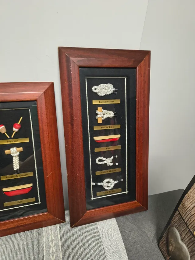 Pareja de cuadros decorativos nudos marineros