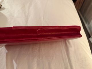 Estuche Viaje Piel Años 60 Guantes  Rojo