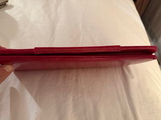 Estuche Viaje Piel Años 60 Guantes  Rojo