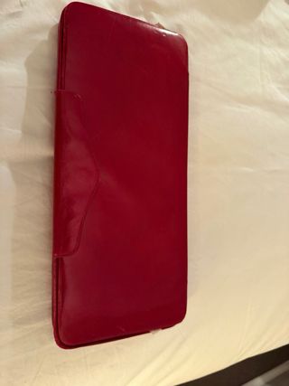 Estuche Viaje Piel Años 60 Guantes  Rojo